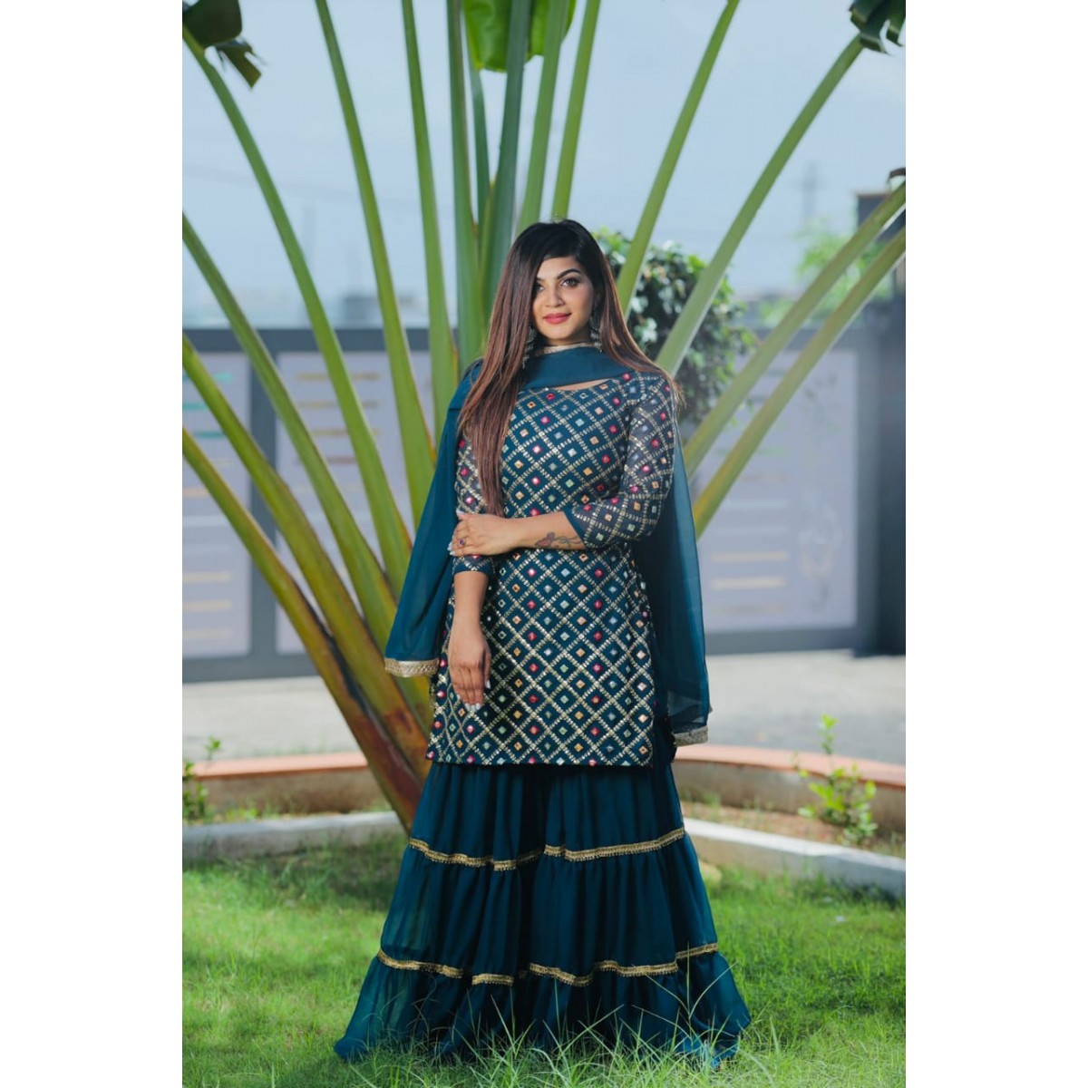 sequence sharara suit